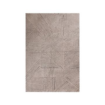 Covor maro deschis lavabil/țesut manual din lână 170x240 cm Golden Coffee – Lorena Canals
