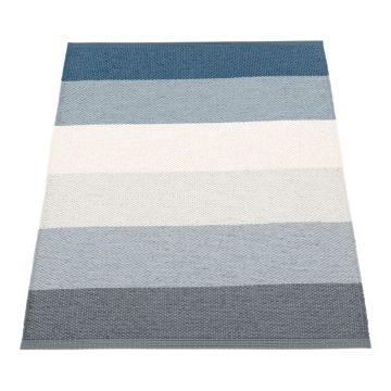 Covor pentru exterior și interior albastru/crem 70x100 cm Molly Ocean Grey – Pappelina