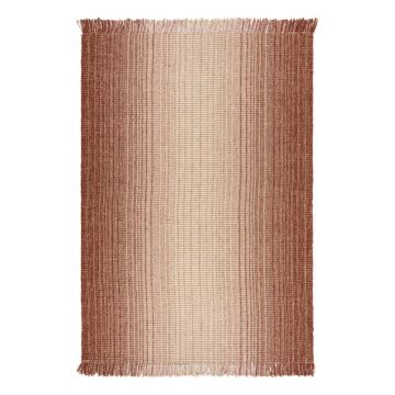 Covor roșu reversibil/țesut manual din amestec de iută 120x170 cm Jute Ombre Red – Flair Rugs