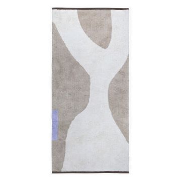 Covor tip traversă alb/bej lavabil din bumbac 70x150 cm Figura – Mette Ditmer Denmark