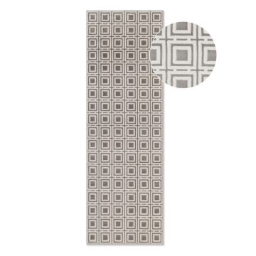 Covor tip traversă gri/crem 80x240 cm Perles Howlite – Elle Decoration