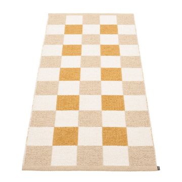 Covor tip traversă pentru interior și exterior galben ocru/bej 70x160 cm Pix Vanilla Ochre – Pappelina