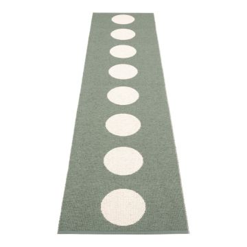 Covor tip traversă pentru interior și exterior verde 70x300 cm Vera Army – Pappelina