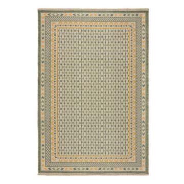 Covor verde din amestec de iută 200x290 cm Mara Jute Border – Flair Rugs