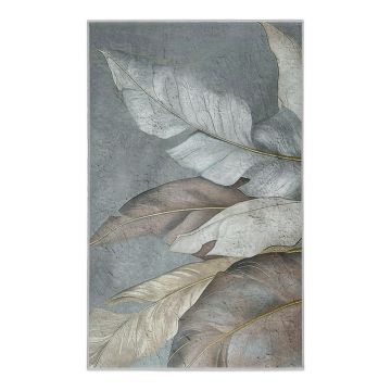 Covor verde/gri lavabil 120x180 cm Dusty Leaves – Mila Home