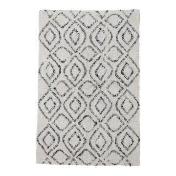 Covor alb-gri din bumbac 90x150 cm Katie – Bloomingville