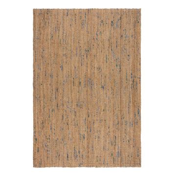 Covor albastru/în culoare naturală țesut manual din iută 120x170 cm Jute Boucle Blue – Flair Rugs