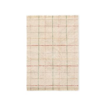 Covor crem lavabil, țesut manual din bumbac 90x130 cm Color Lines – Lorena Canals