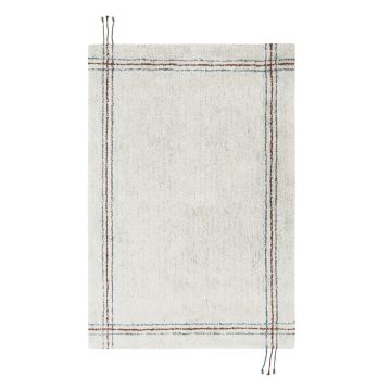 Covor crem lavabil/țesut manual din bumbac 90x130 cm Cuisine Natural – Lorena Canals