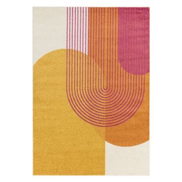 Covor galben-portocaliu 160x230 cm Muse Orange Retro – Asiatic Carpets