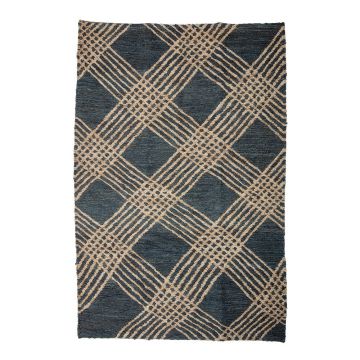 Covor gri antracit din iută 150x245 cm Cat – Bloomingville