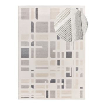 Covor gri deschis-fildeș 160x230 cm Flora – Universal