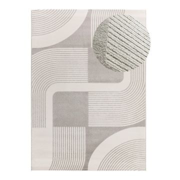 Covor gri deschis-fildeș 200x290 cm Flora – Universal
