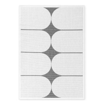 Covor pentru exterior și interior alb-negru 160x230 cm Duet Bowen – NORTHRUGS