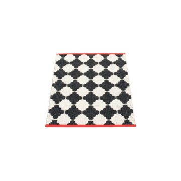 Covor pentru exterior și interior alb-negru 70x90 cm Marre Black Coral – Pappelina