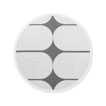 Covor pentru exterior și interior alb-negru rotund ø 160 cm Duet Bowen – NORTHRUGS