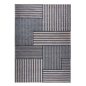Covor pentru exterior și interior albastru închis 80x150 cm Vigo Blocks – Flair Rugs