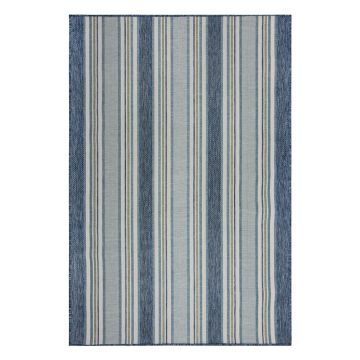 Covor pentru exterior și interior albastru-verde 120x170 cm Roma Stripe – Flair Rugs