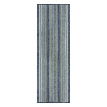 Covor pentru exterior și interior albastru-verde 80x230 cm Roma Stripe – Flair Rugs