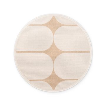 Covor pentru exterior și interior bej/fildeș rotund ø 160 cm Duet Bowen – NORTHRUGS
