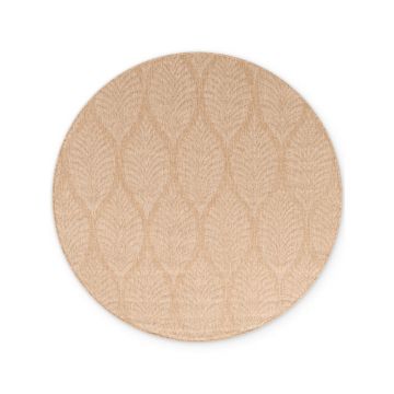 Covor pentru exterior și interior bej/fildeș rotund ø 160 cm Duet Liora – NORTHRUGS