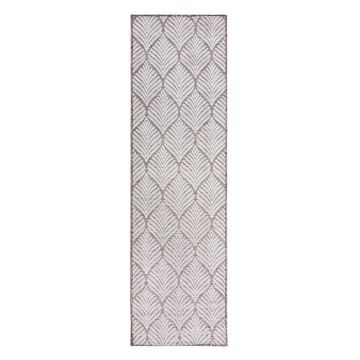 Covor pentru exterior și interior fildeș 66x230 cm Elm Leaf – Flair Rugs