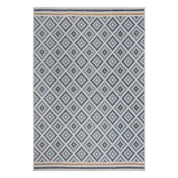 Covor pentru exterior și interior galben/albastru 160x230 cm Zia Trellis – Flair Rugs