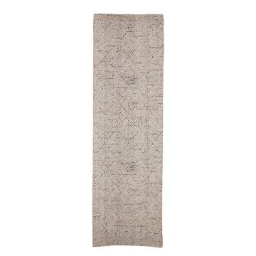 Covor tip traversă crem din amestec de bumbac 75x245 cm Saxo – Bloomingville