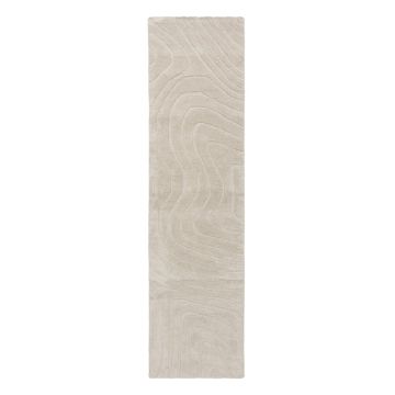 Covor tip traversă crem țesut manual din lână 60x230 cm Mesmerise Natural – Flair Rugs