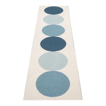 Covor tip traversă pentru interior și exterior albastru/crem 70x280 cm Otto Sky – Pappelina