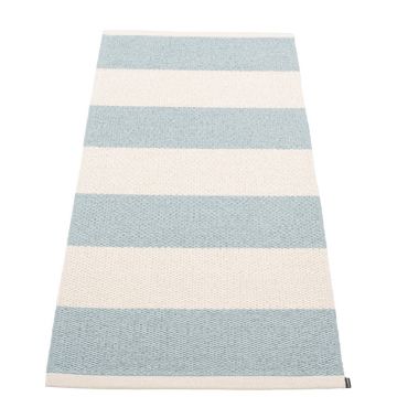 Covor tip traversă pentru interior și exterior albastru deschis/crem 70x150 cm Bob Blue Fog – Pappelina