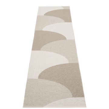 Covor tip traversă pentru interior și exterior bej 70x270 cm Hill Dark Linen – Pappelina