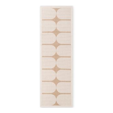 Covor tip traversă pentru interior și exterior bej/fildeș 80x250 cm Duet Bowen – NORTHRUGS