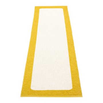 Covor tip traversă pentru interior și exterior galben muștar/crem 70x240 cm Ilda Mustard – Pappelina