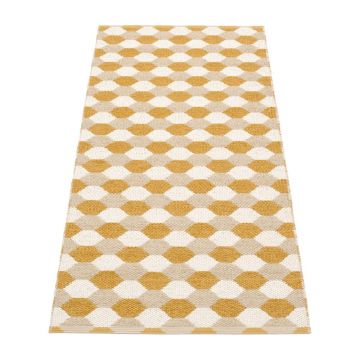 Covor tip traversă pentru interior și exterior galben ocru 70x160 cm Dana Ochre – Pappelina