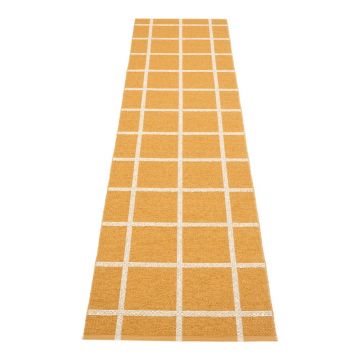 Covor tip traversă pentru interior și exterior galben ocru 70x300 cm Ada Ochre – Pappelina