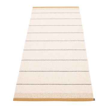 Covor tip traversă pentru interior și exterior galben ocru/crem 85x200 cm Belle Ochre – Pappelina