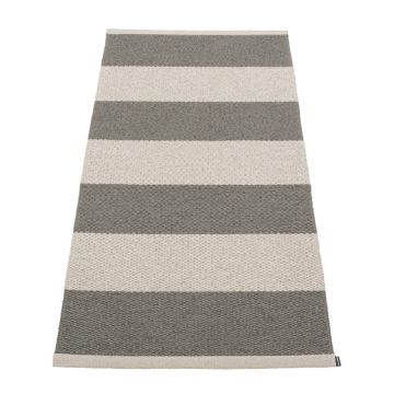 Covor tip traversă pentru interior și exterior gri antracit/crem 70x150 cm Bob Charcoal Linen – Pappelina