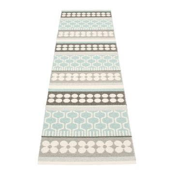Covor tip traversă pentru interior și exterior gri/turcoaz 70x270 cm Asta Pale Turquoise – Pappelina