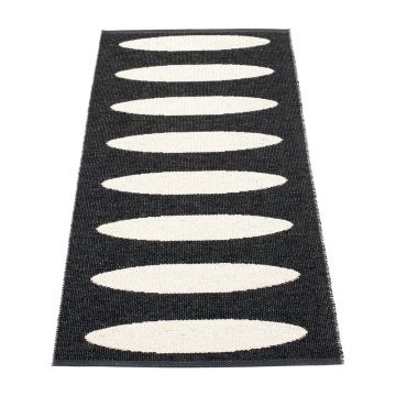 Covor tip traversă pentru interior și exterior negru 70x150 cm Ella Black – Pappelina