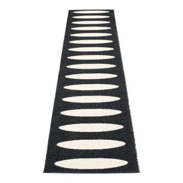 Covor tip traversă pentru interior și exterior negru 70x300 cm Ella Black – Pappelina