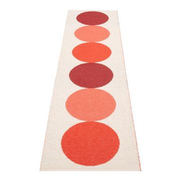 Covor tip traversă pentru interior și exterior roșu/crem 70x280 cm Otto Berry – Pappelina