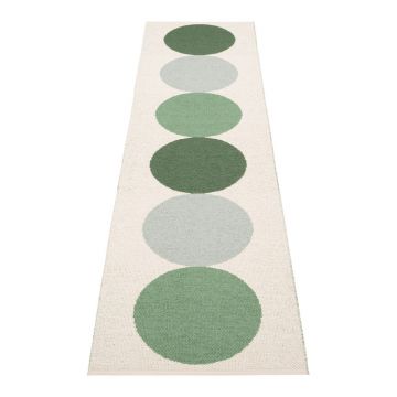 Covor tip traversă pentru interior și exterior verde/crem 70x280 cm Otto Herb – Pappelina