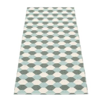 Covor tip traversă pentru interior și exterior verde/turcoaz 70x160 cm Dana Army – Pappelina