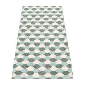 Covor tip traversă pentru interior și exterior verde/turcoaz 70x160 cm Dana Army – Pappelina