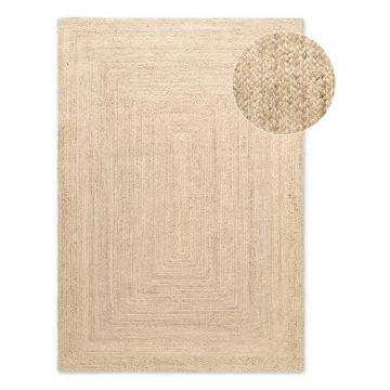 Covor culoare naturală deschisă reversibil/țesut manual din iută 160x230 cm Sharmila Natural White – Hanse Home