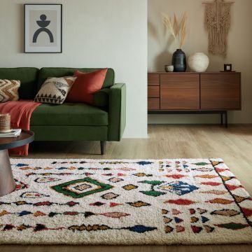 Covor Maroc Fes Shaggy Multicolor 160X230 cm, Flair Rugs