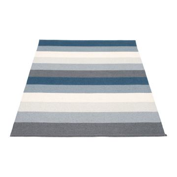 Covor pentru exterior și interior albastru/crem 140x200 cm Molly Ocean Grey – Pappelina