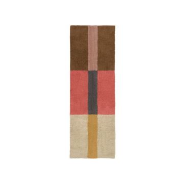 Covor tip traversă țesut manual din lână 80x230 cm Chroma Spiced Coral – Lorena Canals