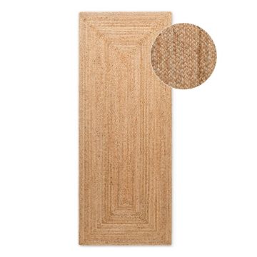 Covor tip traversă în culoare naturală reversibil/țesut manual din iută 80x200 cm Sharmila Natural Brown – Hanse Home